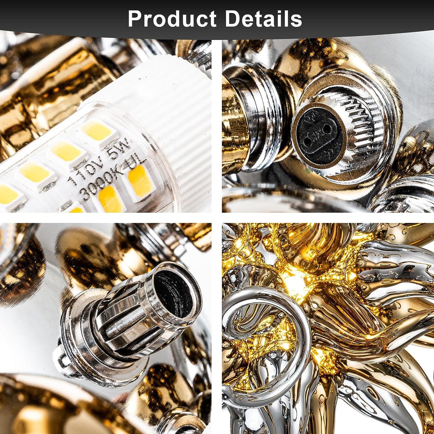 HASUN Modern Luxury Living Room Chandelier, Hand Blown Glass Dining Room Chandeliers, Ceiling Hanging Pendant Light Fixture Chandelier for Hotel, Lobby, Stairway, Bedroom, Study Room, Hallway